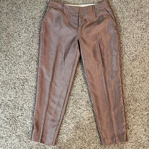 Pink with blue squares Kate Soade dress pants. Lightly worn. Size 12.